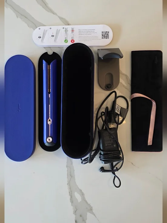LIKE NEW Dyson Corrale Cordless Hair Straightener- Deep Blue with Rose Gold Trim - Picture 3 of 5